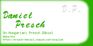 daniel presch business card